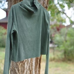 Native Youth Cupola Crop Top in Sage Green - XS